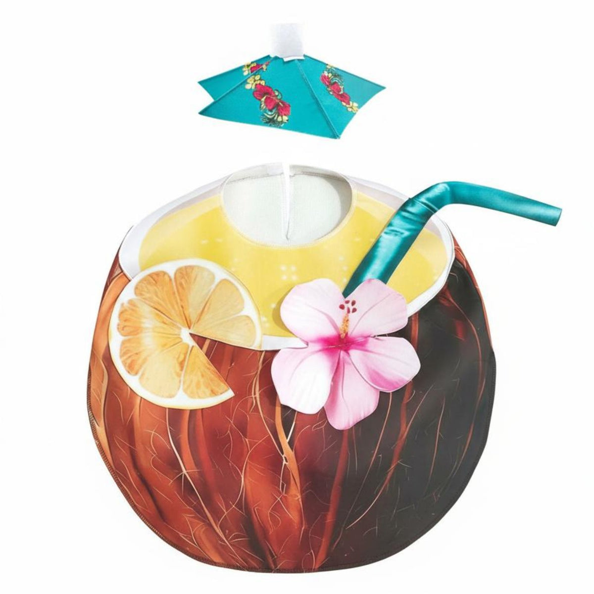 Coconut Drink Costume Funny Kid's Coconut Costume Includes Hat Tropical Beverage Outfit for Kids, Children, Halloween, Party, Performance