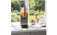 Automatic Cleaning Slush and Soft Serve Machine Multi Function Slush Machine Small Size Soft Serve Ice Cream Creator Stainless Steel for Home, Party