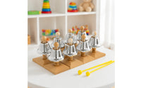 8 Pieces Sound and Hearing Training 8 Note Bell Set Well-Tuned Children's Hand Bell Instrument Safe Polished Edges Music Learning Toy for Children, Babies, Classroom