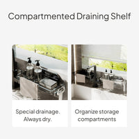 Suction Sink Organizer Rack, Draining Shelf, No-Drill