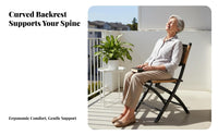 Woven Folding Recliner Foldable Design Lounge Chair Adjustable Backrest for Lawn