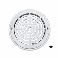 White Pool Main Drain Cover Circular Pool Drain Port Cover Round Safe for Spas