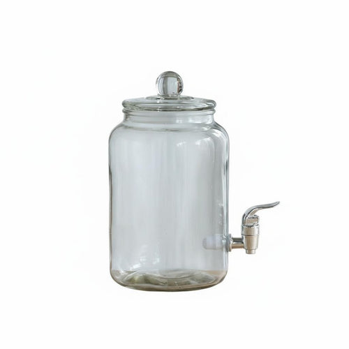 Glass Beverage Dispenser with Spigot Party Drink Dispenser Iced Tea Jar for Commercial Use