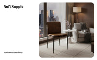 Cushioned Chair with Rear Supportrest Light Luxury Curved Rear Supportrest Dining Chair Italian Aesthetic Modern Design