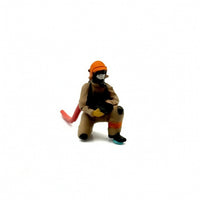 1:64 Scale Firefighter Model Realistic Firefighter Figures for Display Case