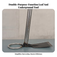 Garden Hand Hoe Greens Harvester Black Leaf Removing Tool Metal Shaft Farm Equipment