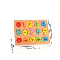 Educational Wooden Shape Puzzle Board Developmental Wooden Puzzle Sensory Toy Bright for Classroom, Homeschool