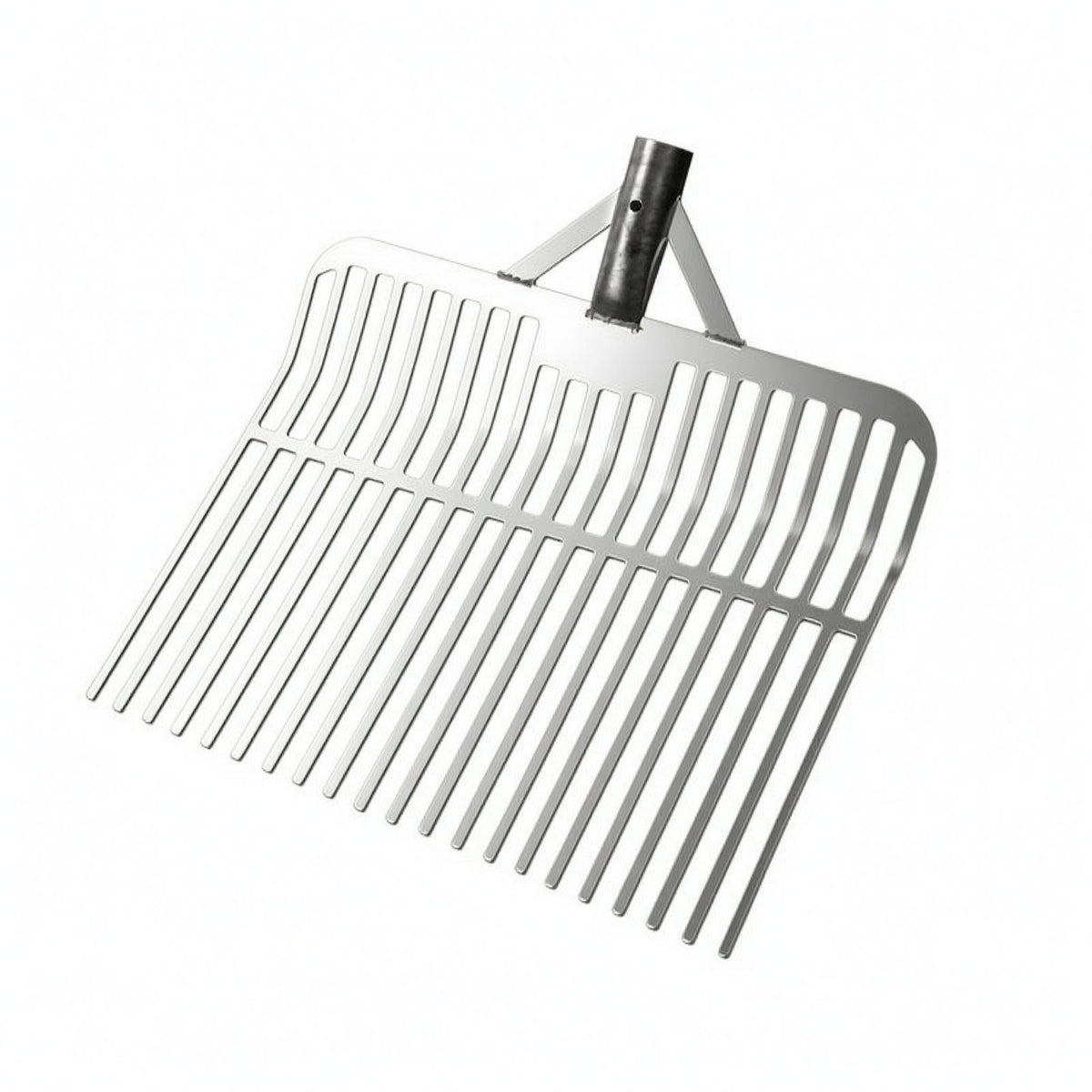 Paddy Field Vegetation Fork Wide Metal Head Agricultural Implement Reinforced for Wet Fields, Muddy Ground