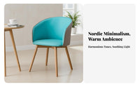 Scalloped Spine Support Armchair Nordic Design Single Sofa Minimalist Design Elegant Aesthetic for Students, Living Room