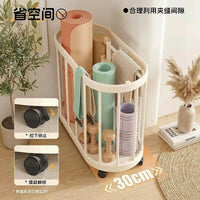 瑜伽垫收纳筐家用运动工具篮球类体育用品收纳神器健身器材置物架