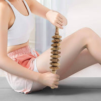 Handmade Wooden Massage Roller Stick Flexible Design Back and Belly Roller Portable Handheld Massage Stick