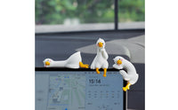 3 Pieces Cute Car Dashboard Duck Cartoon Car Duck Ornament Playful Decoration Mini for Drivers
