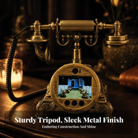 Stylish Video Guest Book Phone | Ornate Decorative Construction, Glossy Metal-Look Finish, Video Message Phone, for Weddings