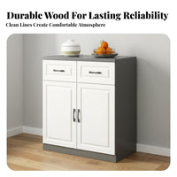 1 Piece Dining Room Buffet Cabinet Freestanding Cupboard Storage Household Furniture Console Solid Wood Board Multiple Drawers Suitable for Dining Room Living Room Entryway