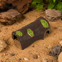 Snake Hide for Shedding, Vivarium Decoration, Naturalistic Resin Reptile Cave for Gecko & Snake, 14x9x5.5cm Luminous Shelter