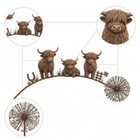 Garden Stake with Animal Figures Sturdy Lawn Ornaments Rustic for Courtyard