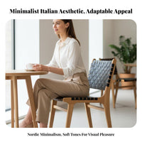 Minimalist Design Upholstered Side Chair Italian design Upholstered Armchair Modern Aesthetic Seating Furniture Ergonomic backrestrest for Interior Designers, Homeowners, Business Owners, Dining Room, Hotel, Restaurant, Home Office