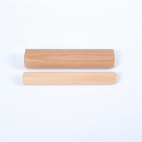 Wood Block Mallet Set Sturdy with Striker Stick Hollow Body Slotted Wood Block Musical Instrument One-Piece Design
