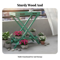 Floor-Standing Succulent Shelf Vintage Design Multi-Tiered Pot Rack Rustic