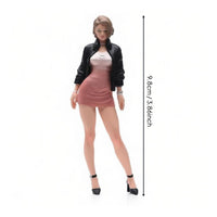 Standing Woman Figurine Hand-Painted 1:24 Scale Female Figure for Hobbyists
