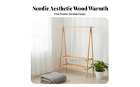 Minimalist Design Freestanding Clothes Rail Multi-Functional A-Frame Clothes Rack Space-Saving Garment Stand Easy Assembly for Apartment Dwellers, Homeowners, Bedroom, Entryway, Hallway, Dorm Room