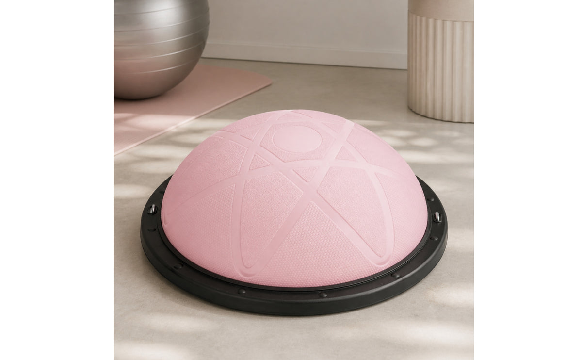 Half-Dome Balance Ball Inflated Balance Dome with Base Half Exercise Ball for Pilates
