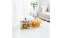 Ribbed Snack Bowl with Rack Lidded Snack Tray with Removable Bowls Compact Condiment Server with Lids Sturdy for Party