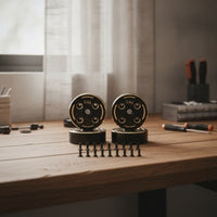 2 Pieces RC Crawler Weights with Screws Black Electroplated Brass Wheel Weights Hardware Anti-Rollover Bolt-on for Trail Tuning