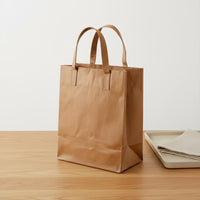 Reusable Paper Bag Waterproof Brown Paper Tote Bag Handbag for Students
