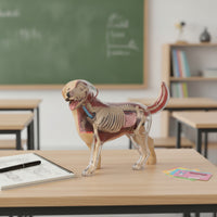 Dog Physiology Model with Detachable Parts Clear-Bodied Dog Physiology Model Educational for Pet Health Students