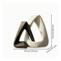 Sculpture with Interlocking Loops Matte Statue Compact for Entryway, Minimalists