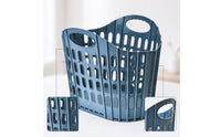 Laundry Basket Foldable Clothes Basket Laundry Hamper Plastic Ventilated for Bathroom, Dorm Room