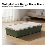 Rolling Underbed Drawer Stackable Under-Bed Rolling container sturdyDuty Frame