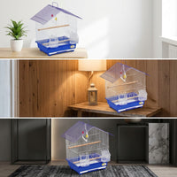 Small Metal Bird Cage for Parakeets Finches Canaries Breeding