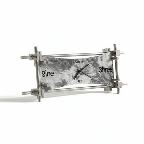 Decorative Clock with Metal Stand Simple for Shelf