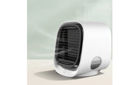 Tabletop Air Desktop Fan Black Grille Mini Oval Viewing Window for Office