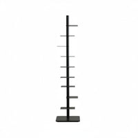 Rotating Bookshelf Unit Modern Industrial Design Vertical Rotating Shelf