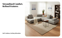Nordic design aesthetic Multi-Piece Configurable Sofa Modern Stylistic Curved configurable set Sofa Creative Shape configurable Couch Lowlow-rear rear for Interior Designers, Apartment Dwellers, Business Owners