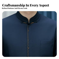 Tang Suit Shirt, Chinese Style, Lightweight Summer, Stand Collar, Men's Casual Top