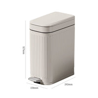 Double Lid Garbage Container Odor Seal Slim Step Trash Can Easy to Clean