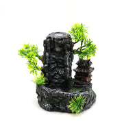 鱼缸造景水中流沙瀑布套餐雨林缸生态缸风水摆件树脂假山造景装饰