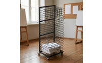 Art Drying Rack Removable Shelves Painting Drying Rack Studio Storage Swivel Casters Metal Frame for Painters