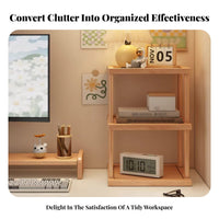 Multitier storage-spaceSaving Desk Organizer Sturdy Construction for Dorm Room