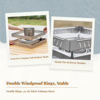 Windproof gas burner guard, portable camping screen.