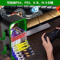 Ipega KP06 Multi-Function Disc Rack for Game Discs, White/Black, ABS, Portable