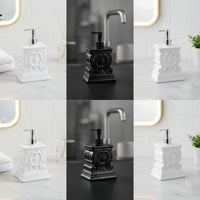 Vintage-Style Soap Dispenser | Embossed, Refill Bottle with Pump, for washroom