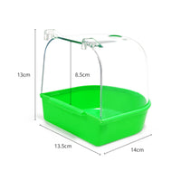 Bird Enclosure Bath House Clear View Parrot Bath Container Long-Lasting Material