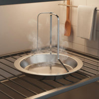 Stainless Steel Turkey Rack Detachable Vertical Chicken Roaster With Grease Pan