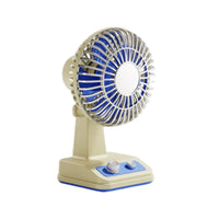 Two-Knob Desk Fan Circular Grille Retro USB Desk Fan Desktop Use