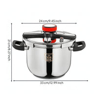 Stainless Steel Pressure Pot Rapid Cooking Pot Energy Saving Cookware for Busy Families